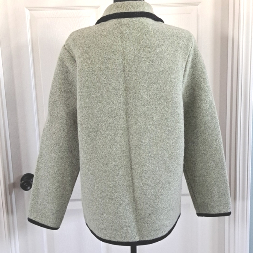 Vintage Geiger Collections Size 40 Pure New Wool Chunky Cardigan Jacket Sweater - Picture 5 of 11